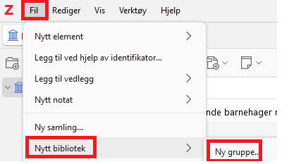 Gruppebibliotek i Zotero