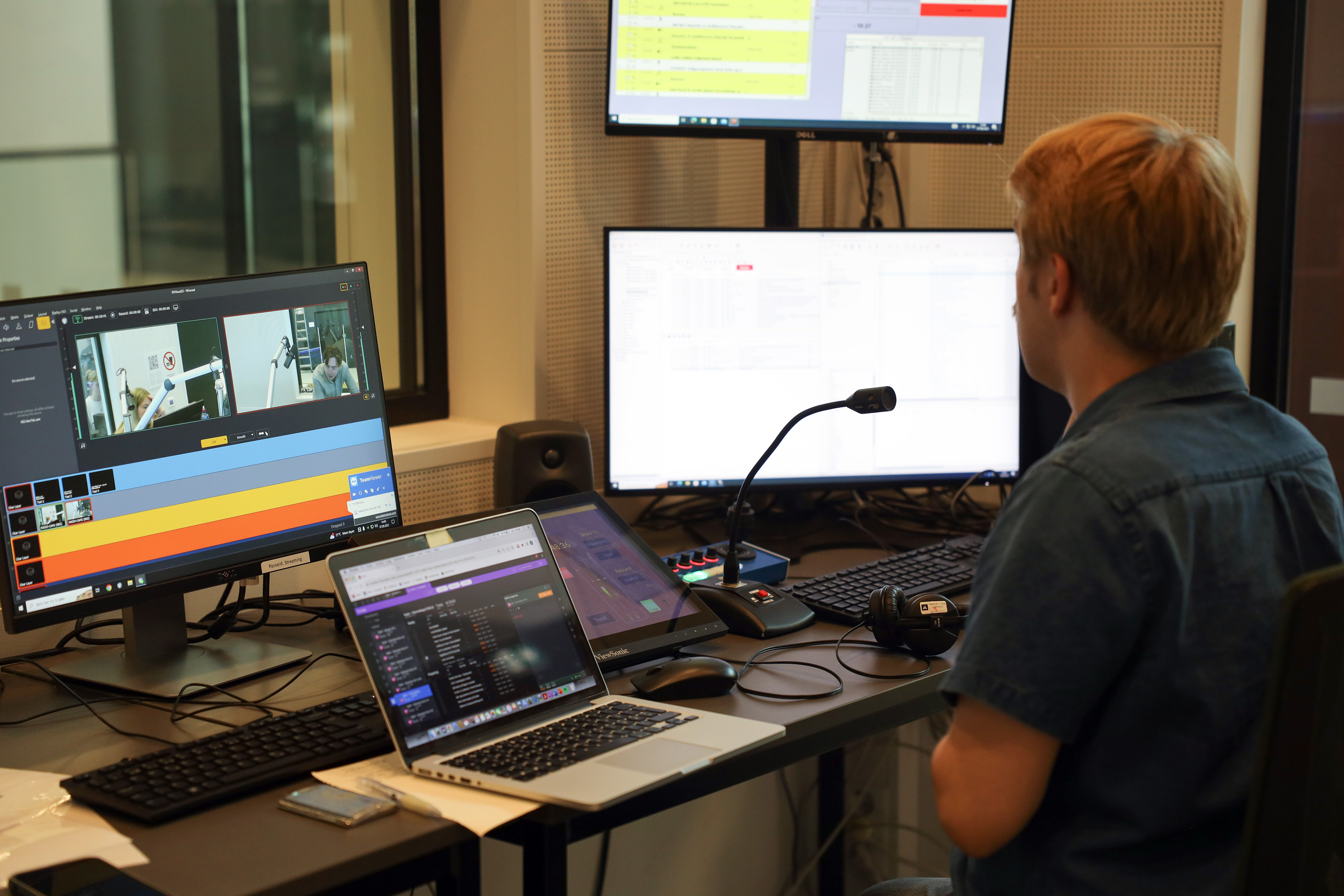Moderne radiostudio for journaliststudentene ved HVO.